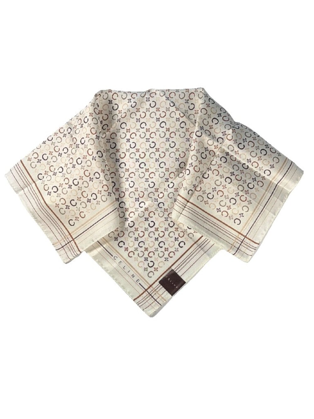NWT Vintage Celine Logo Monogram Cotton Scarf